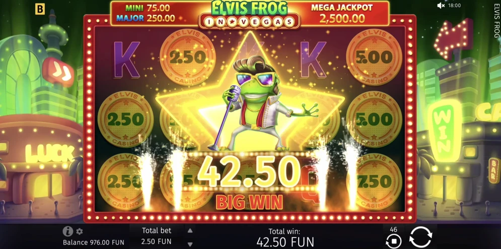 Elvis Frog in Vegas Slot