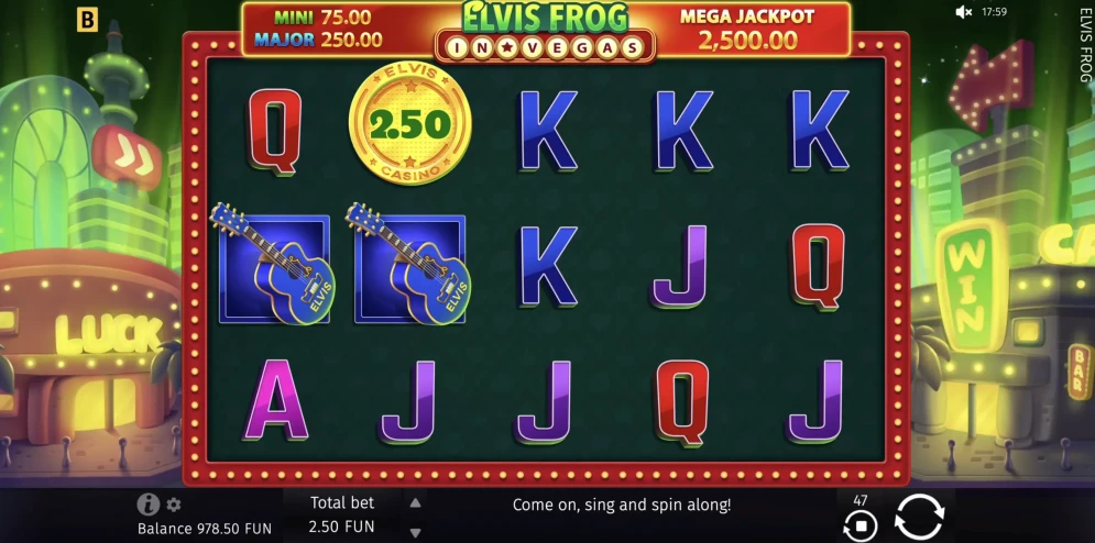 Elvis Frog in Vegas Slot